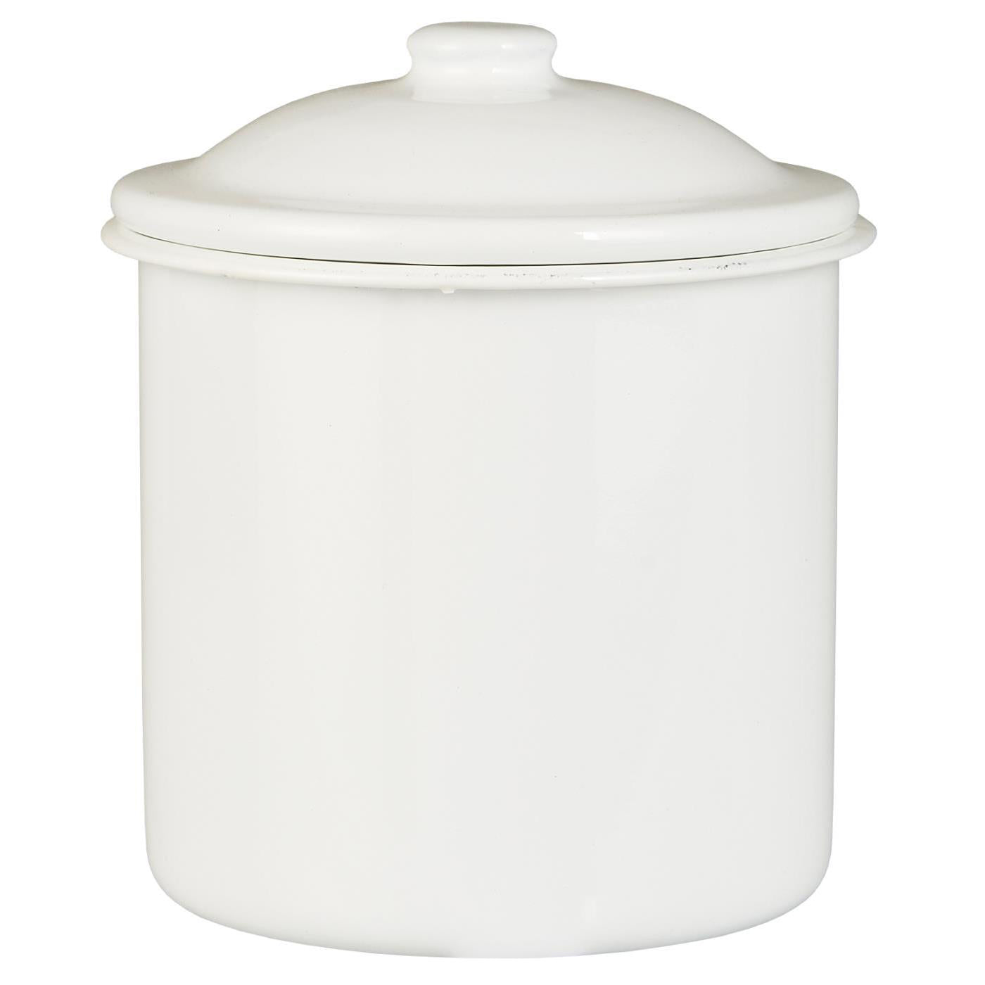 Frasco Esmaltado Blanco H: 13 cm