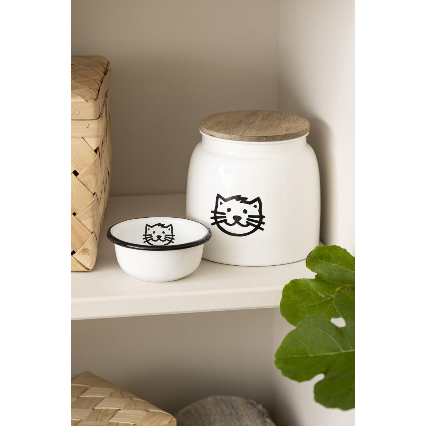 Frasco Comida para Gato con Tapa de Madera 2.2 lt.