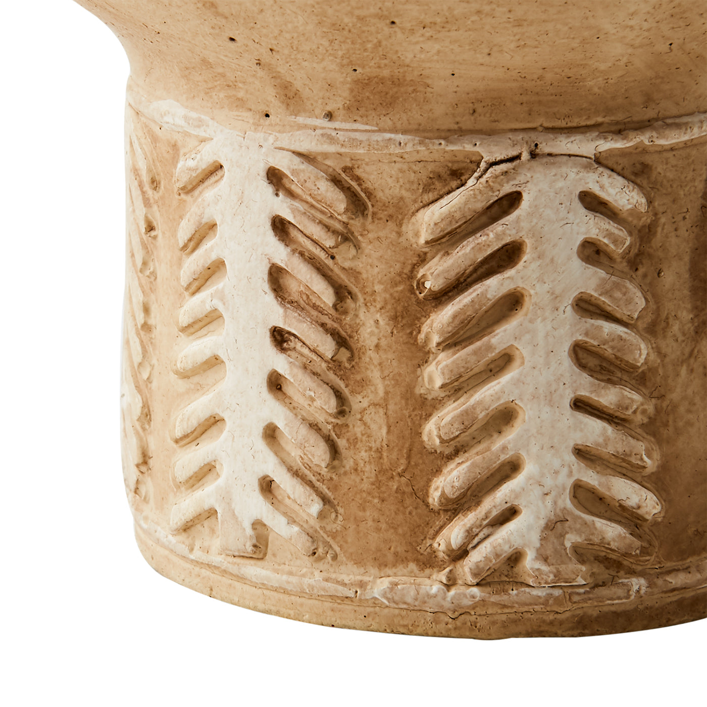 Maceta S, Beige/negro CAMILLE Ø9/13xH16 cm