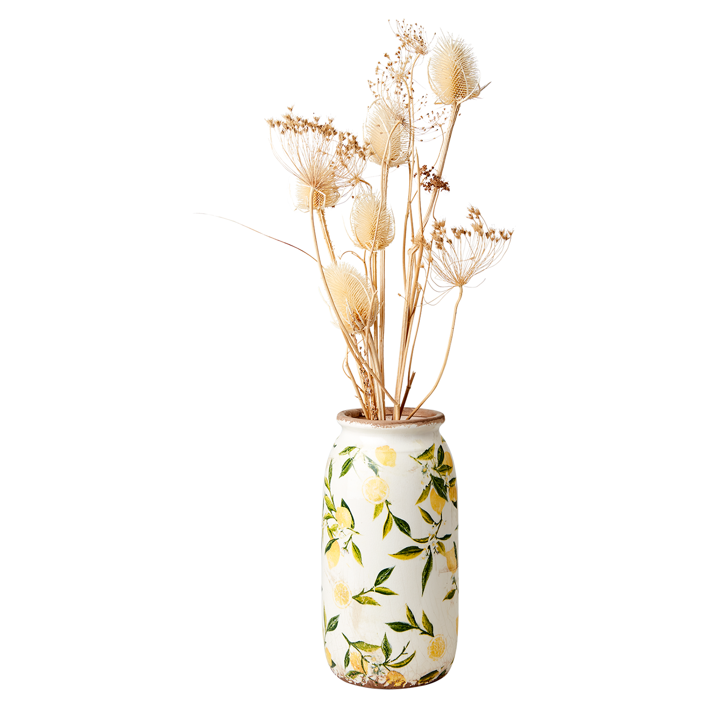 Florero LEMONA Blanco/Verde/Amarillo Small