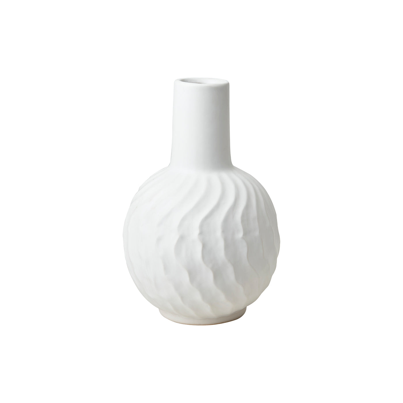 Florero M Blanco COCOS, Ø25xH26 cm