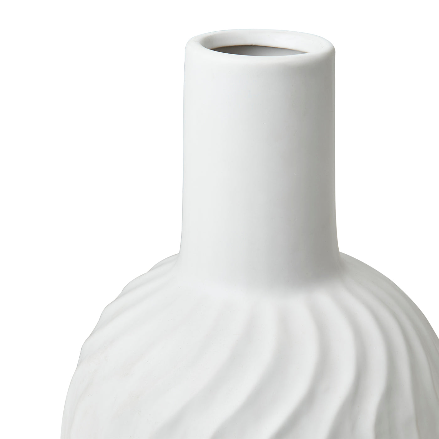 Florero M Blanco COCOS, Ø25xH26 cm