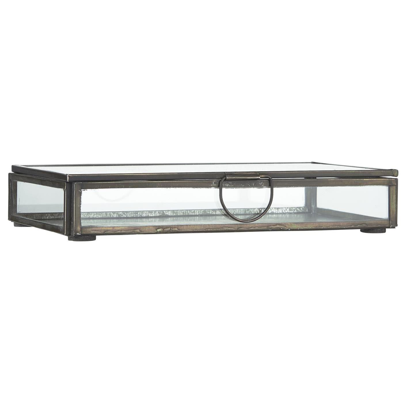 Caja de Vidrio con Tapa Rectangular