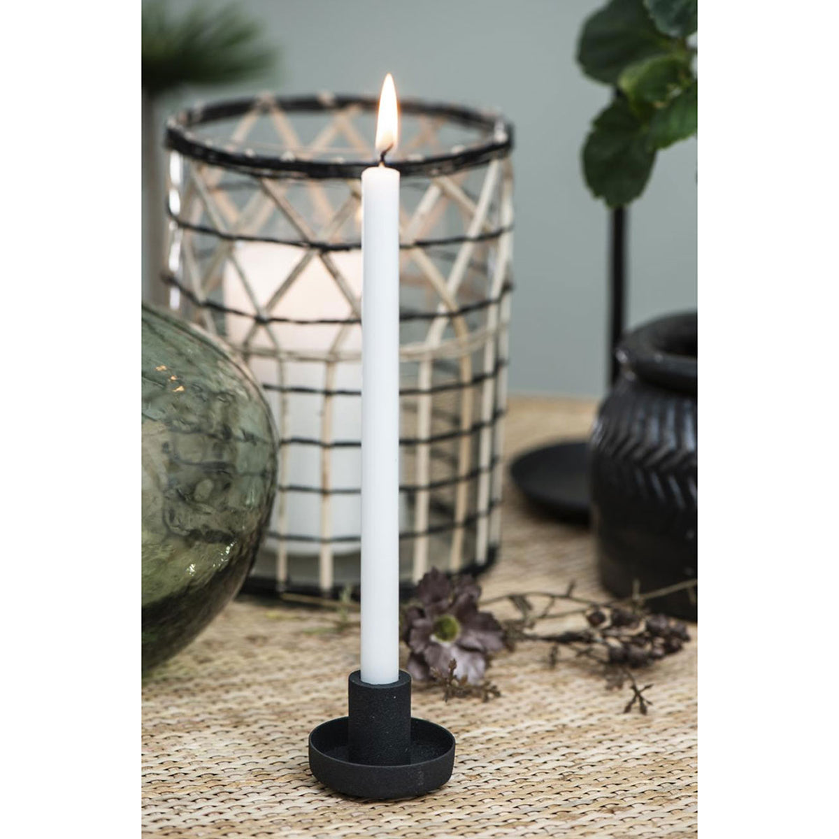 Candelabro Metálico Taper Negro Small