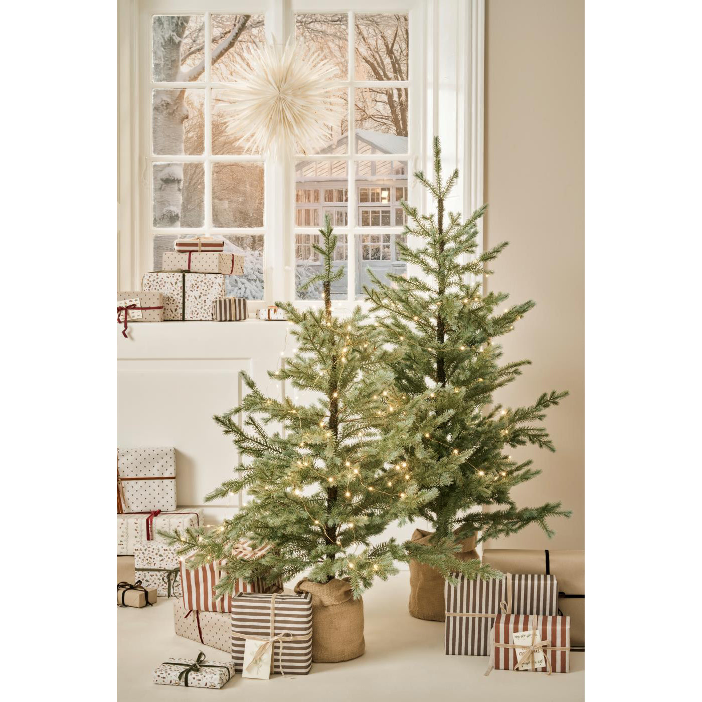 Pino Nórdico con Base Yute Natural H: 125 cm