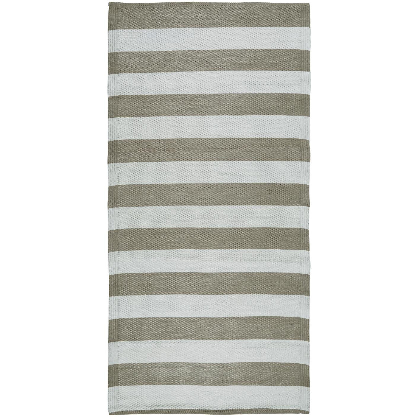 Alfombra plástico reciclado arena/blanco 90x180 cm