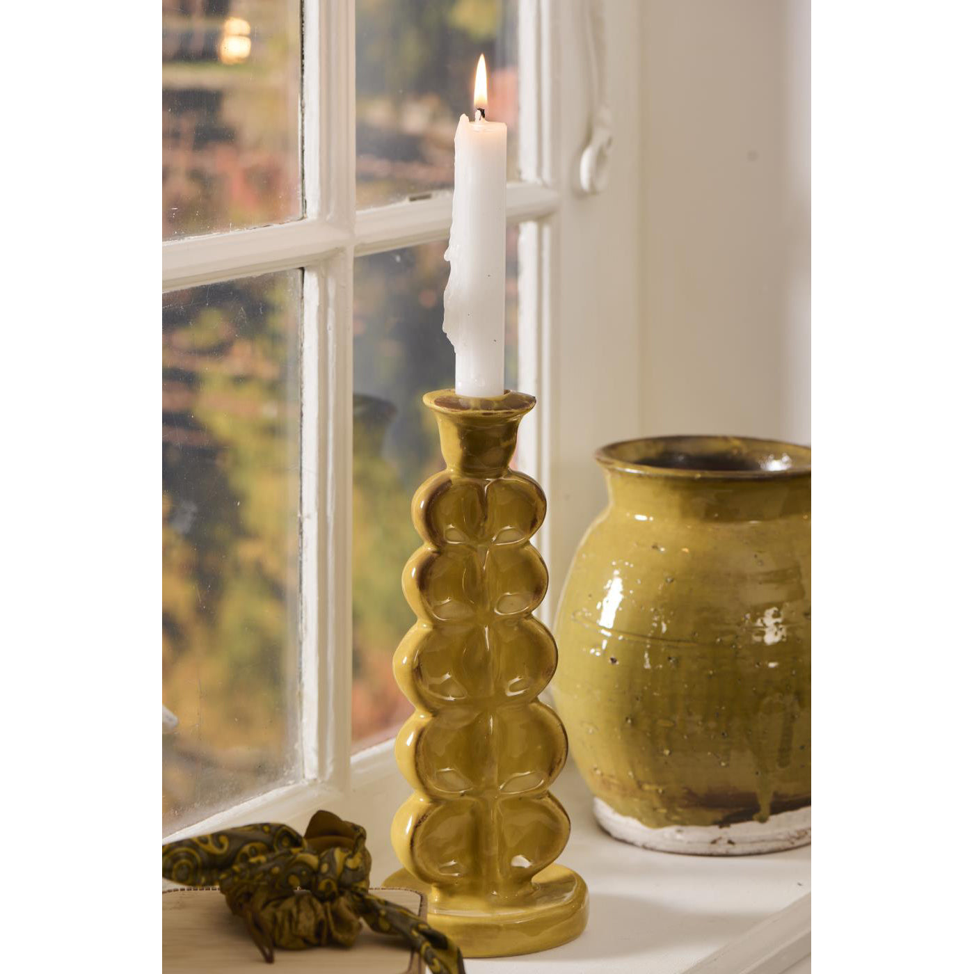 Portavela AVIGNON color Mostaza Rústico H: 24,5