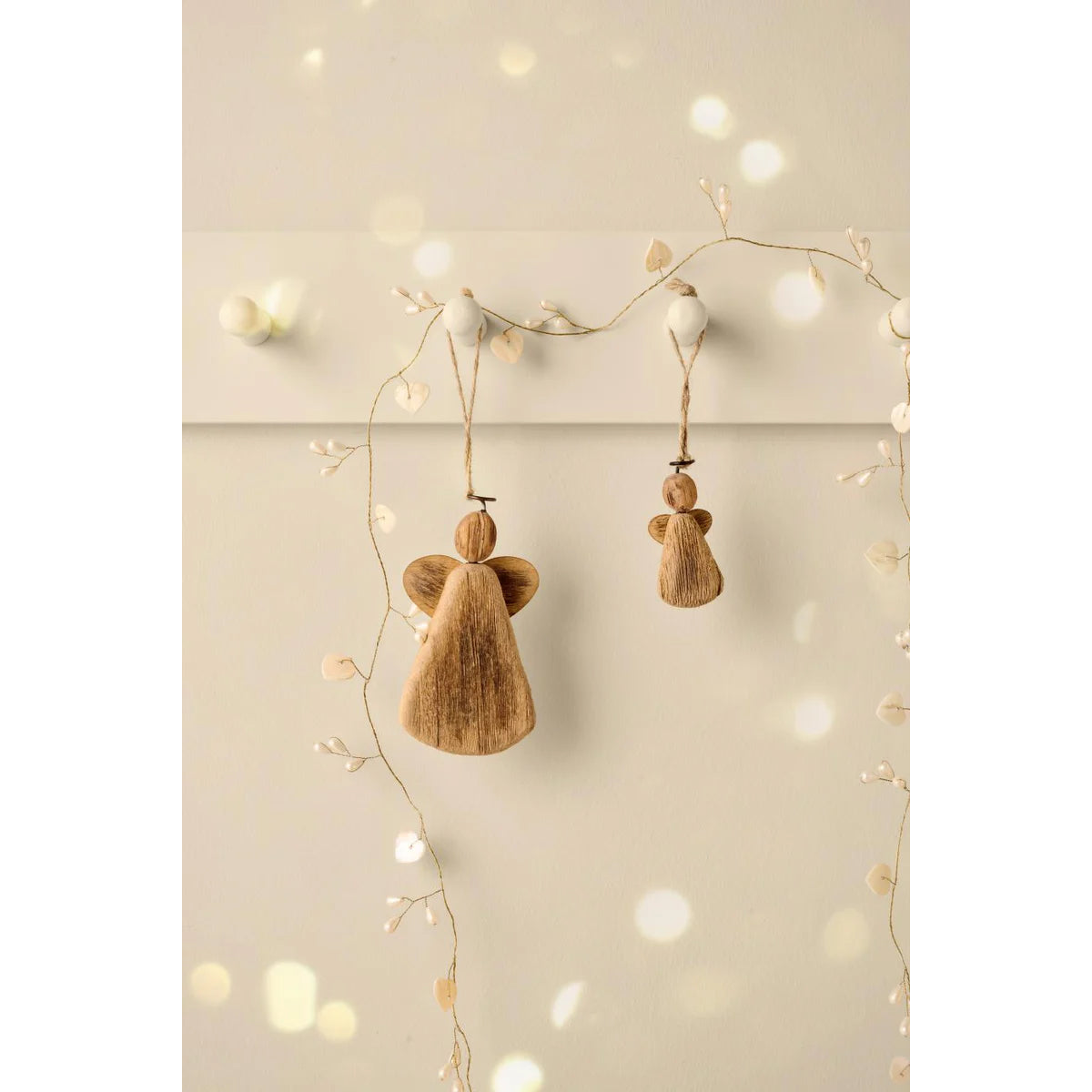 Angel de Madera Colgante H: 11,8