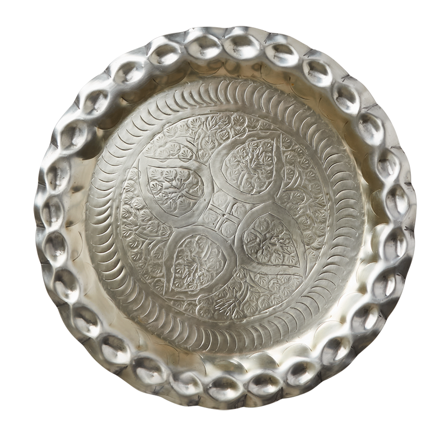 Bandeja EL DORADO color plata Ø30xH1 cm