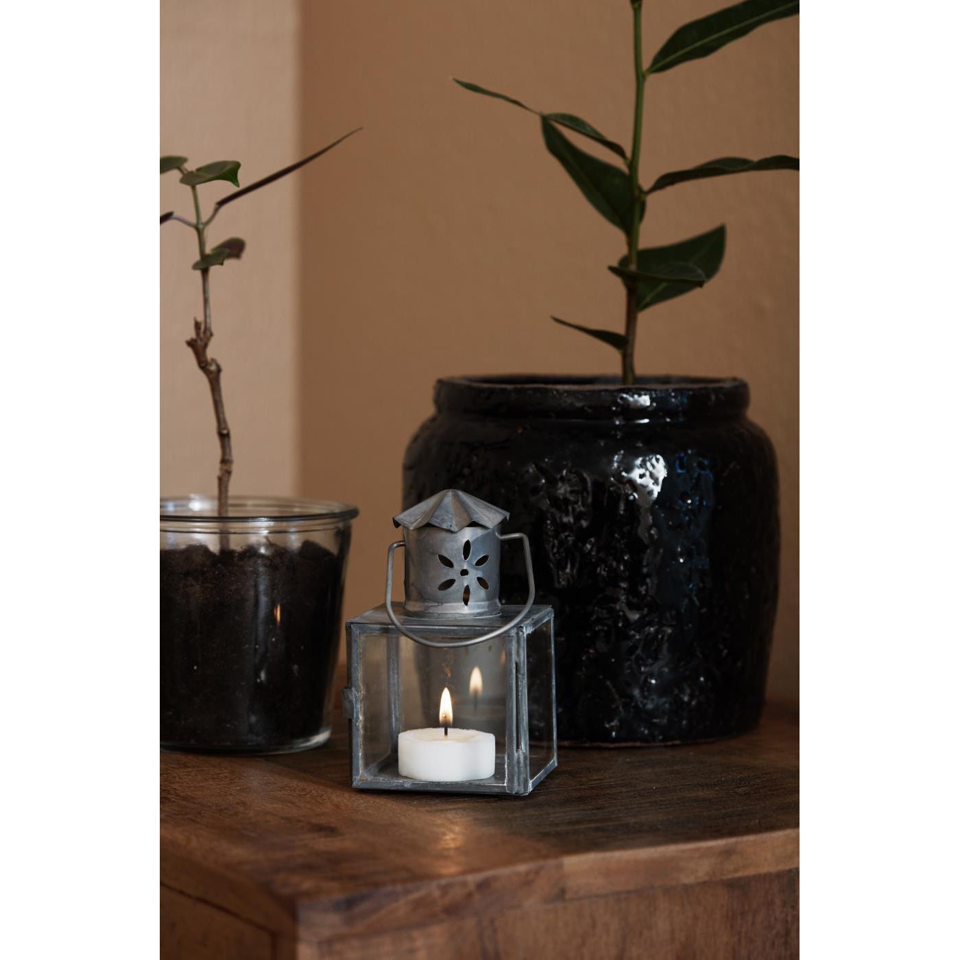 Fanal Portavela Metal H: 11 L: 7,5 cm