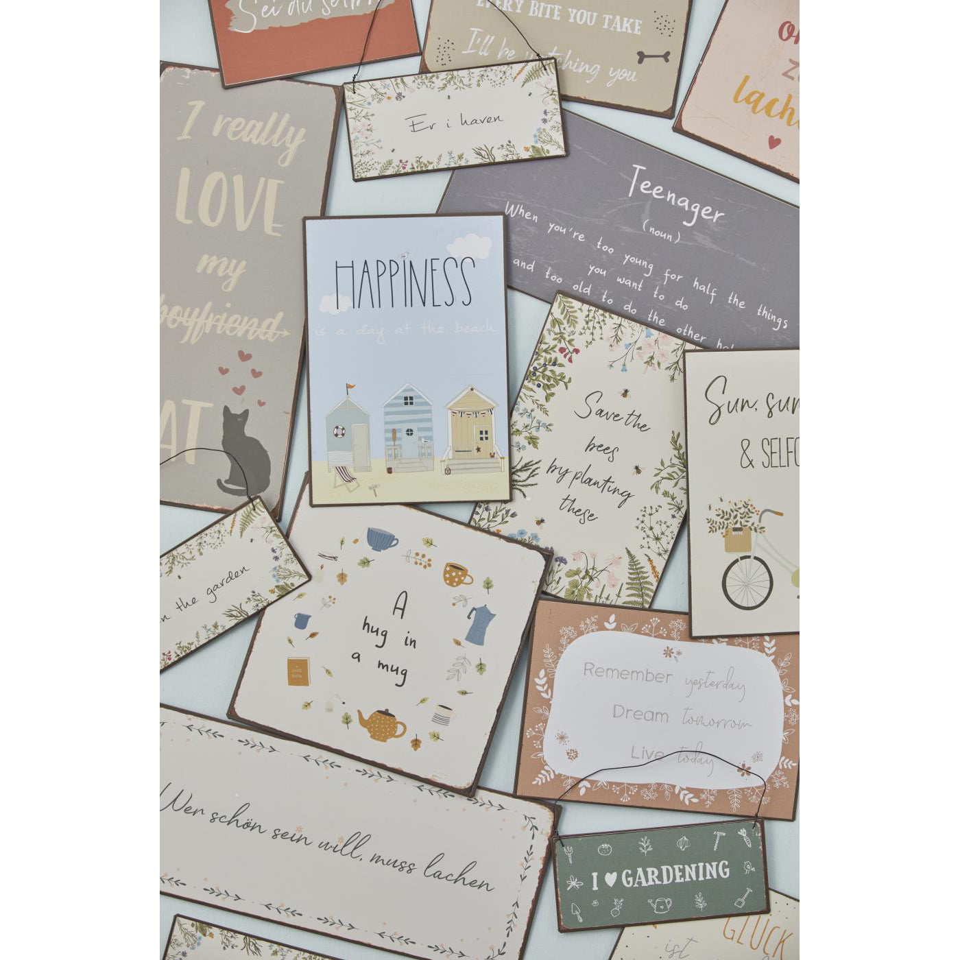 Letrero de Metal I Love Gardening L: 15 cm