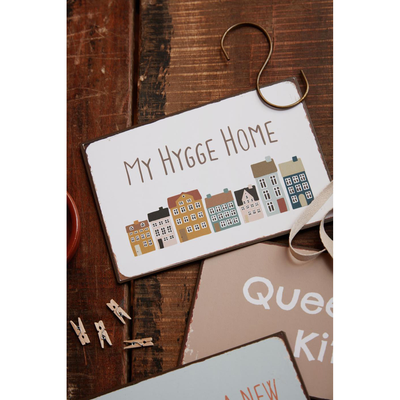 Letrero Metal: My Hygge Home L: 20 cm