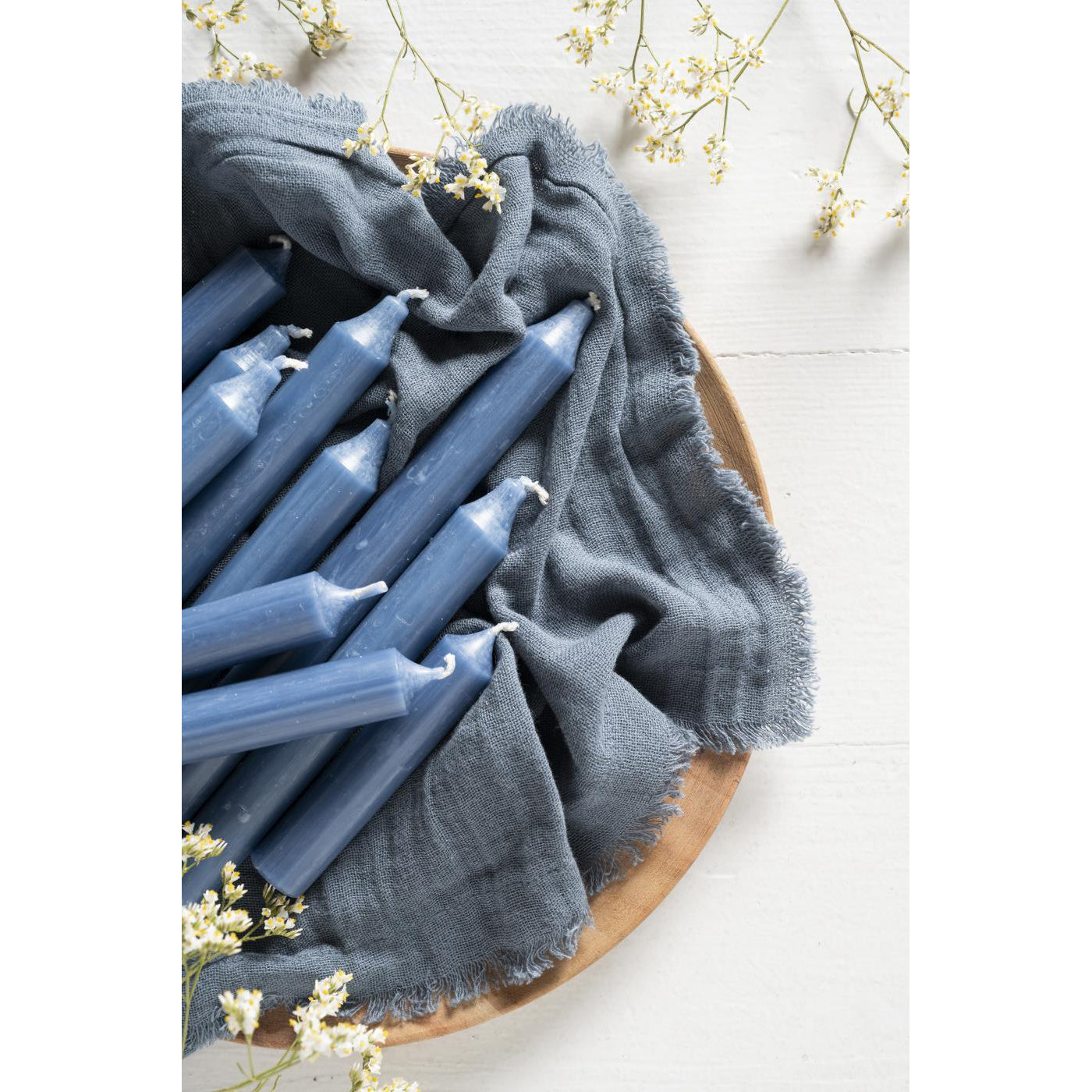 Vela Dinner Azul H: 29 Ø: 2,2 cm