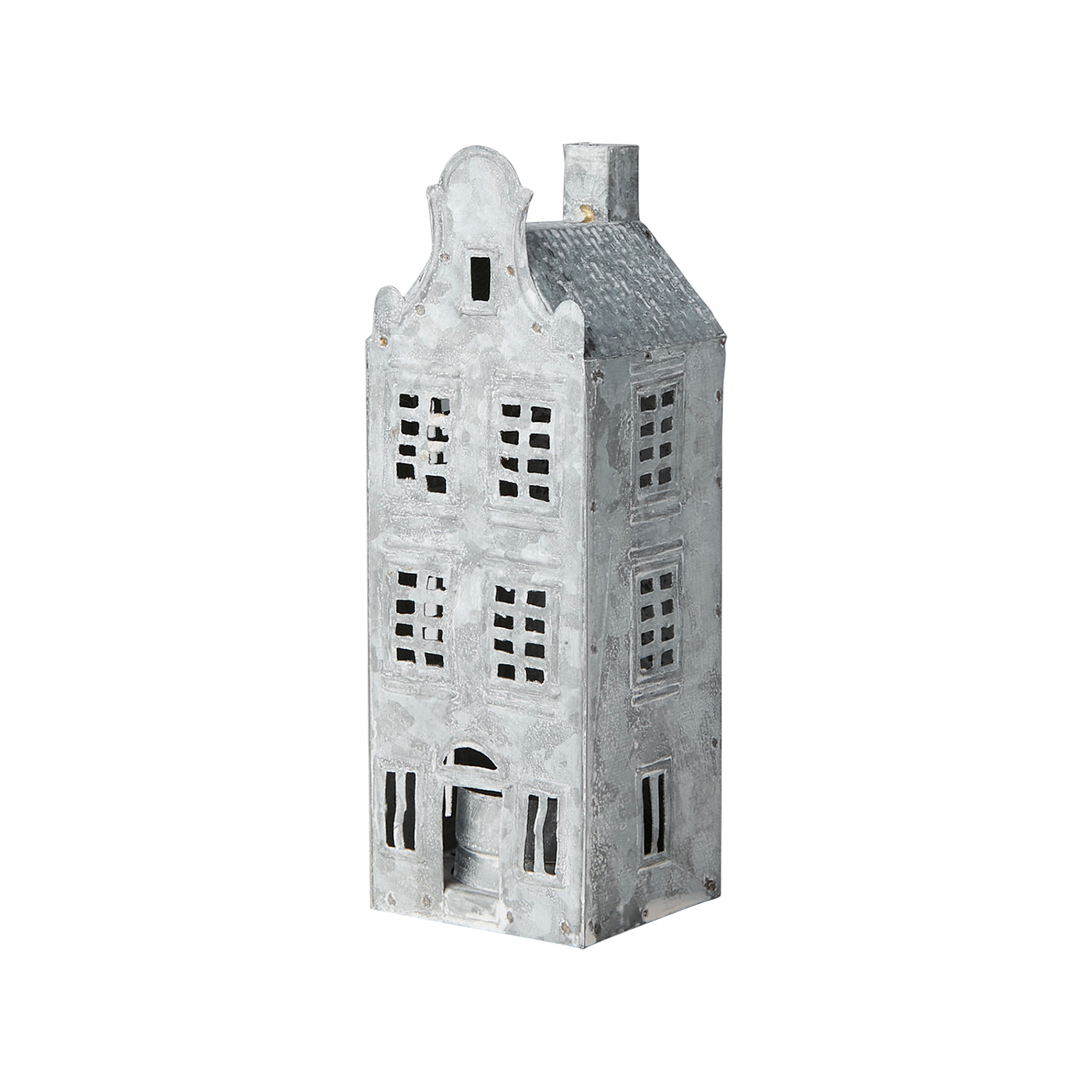 Casa para Velas FENIX Gris/Blanca H: 18 cm