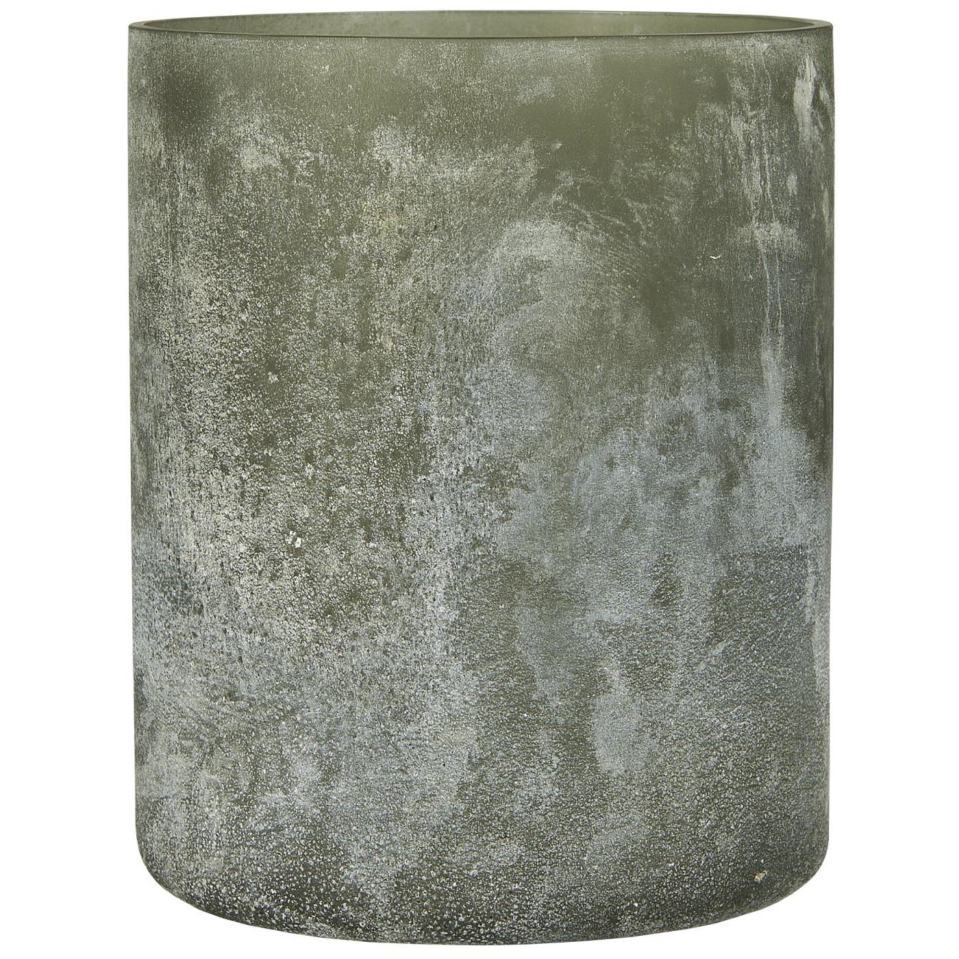 Portavela de Vidrio Dusty Green UNIQUE H: 16 Ø: 13 cm