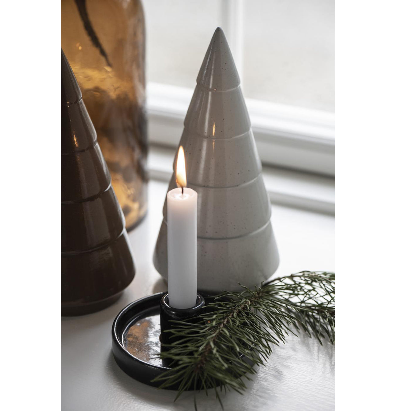 Portavela Porcelana Negro