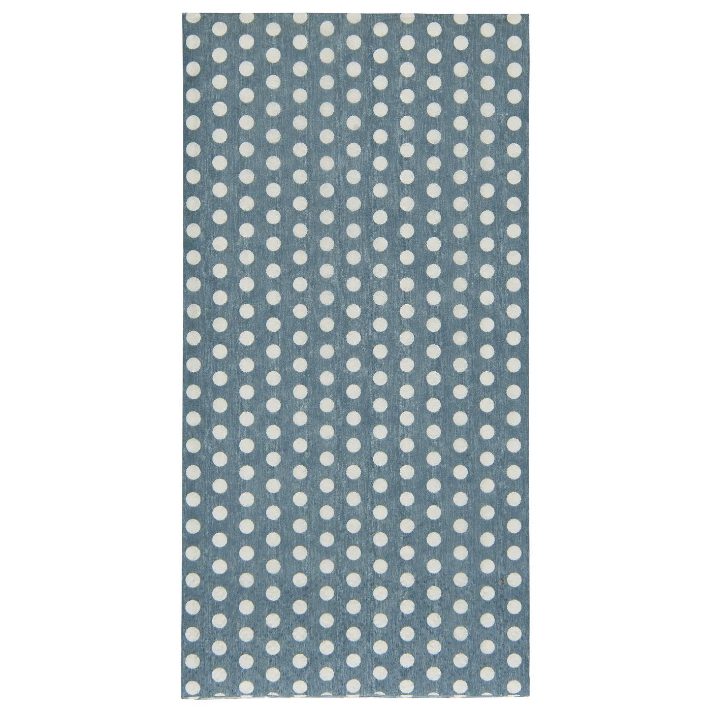 Servilletas con diseño de puntos azules. 16 unidades