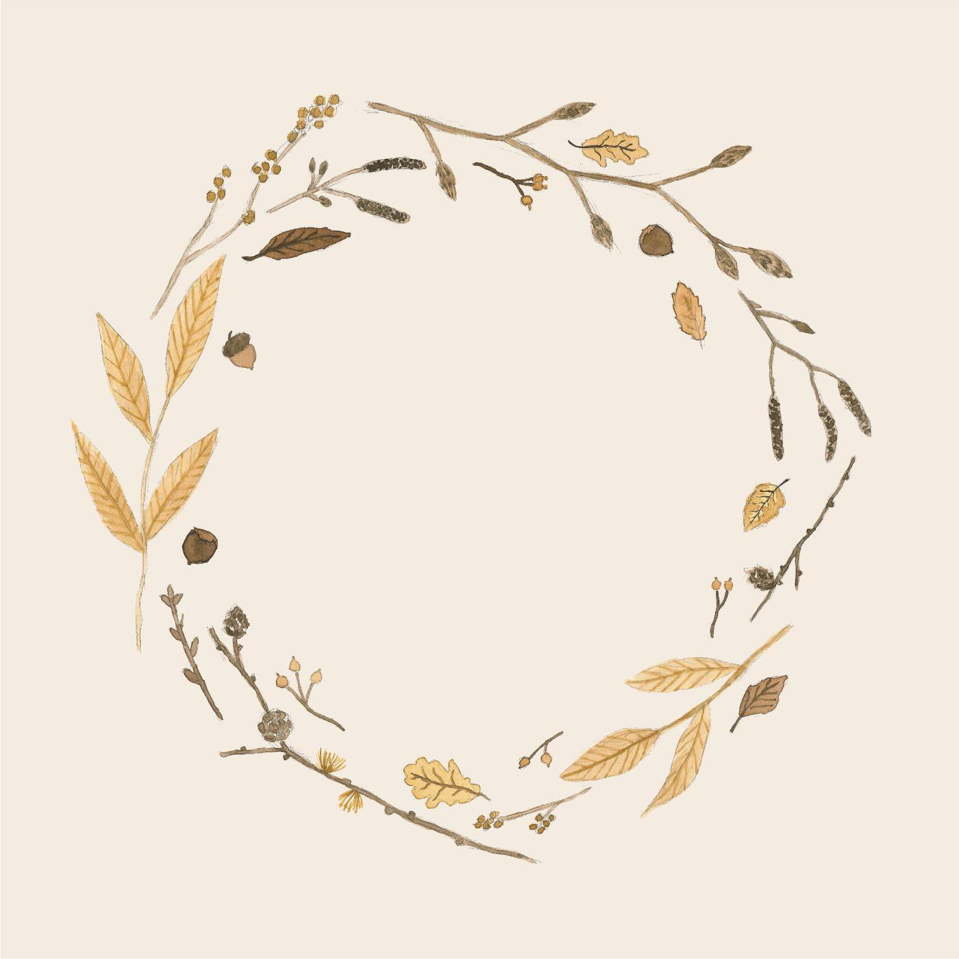 Servilletas Diseño Guirnalda. 20 unidades