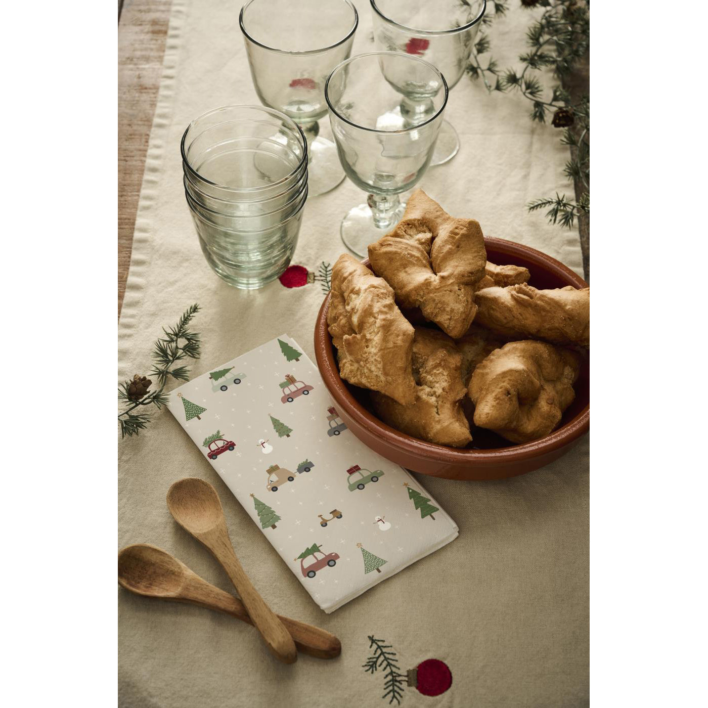 Servilletas Automóviles y Árbol Navideño