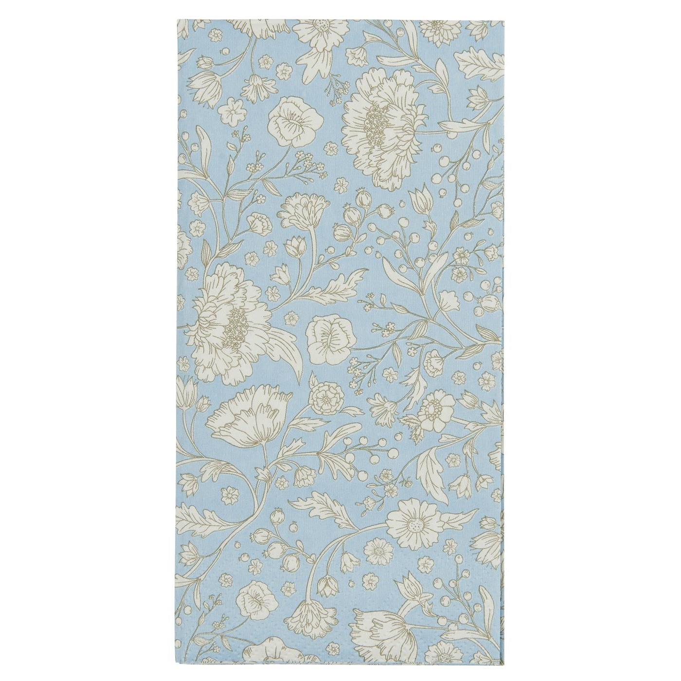 Servilletas con Diseño Flor Celeste Jardín Secreto 16 unidades de 10x20 cm