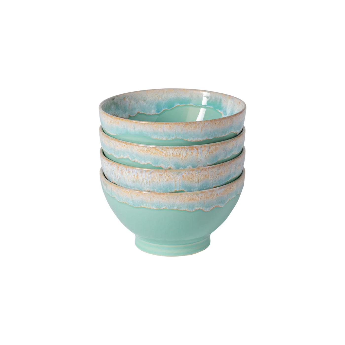 Set 4 Latte Bowls Aqua