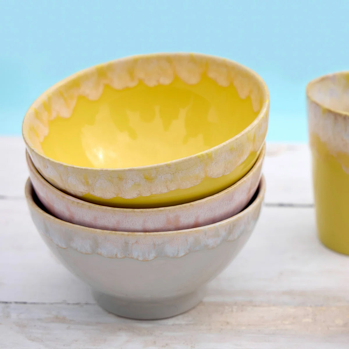 Set 4 Latte Bowls Pink
