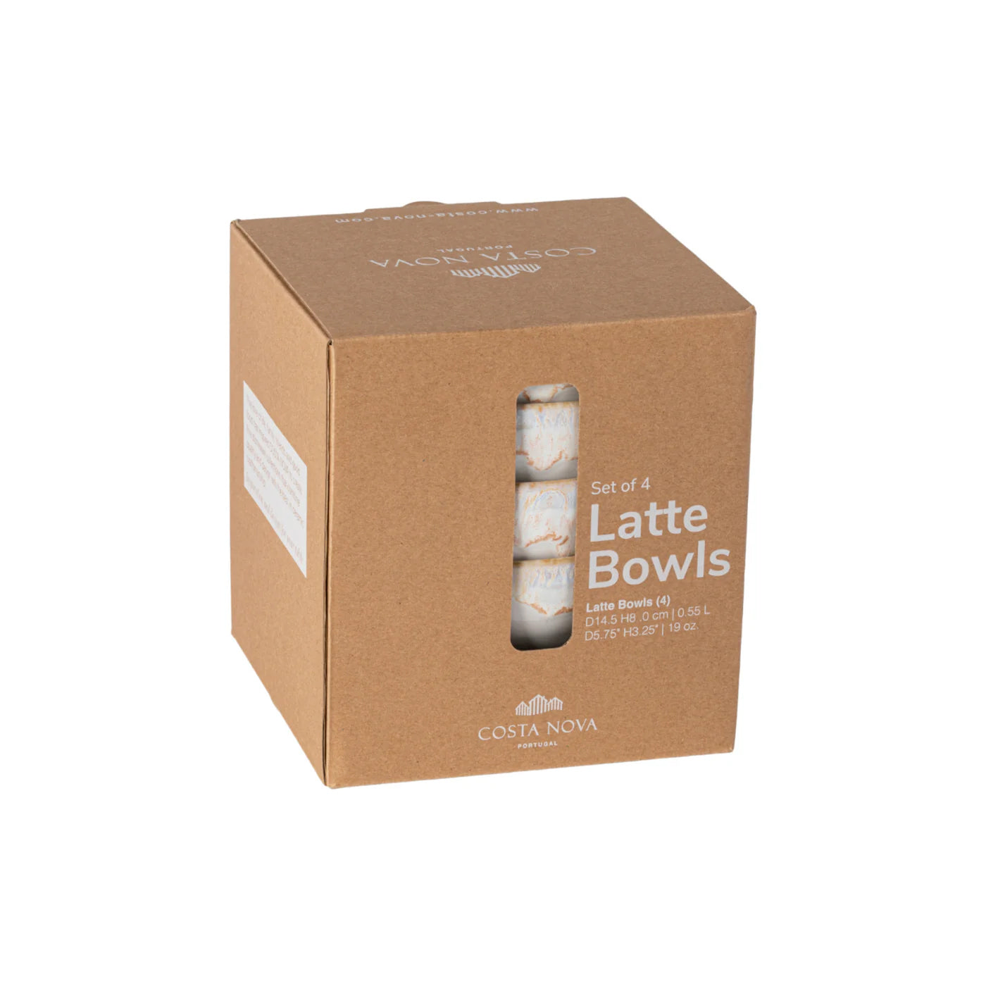 Set 4 Latte Bowls Blanco