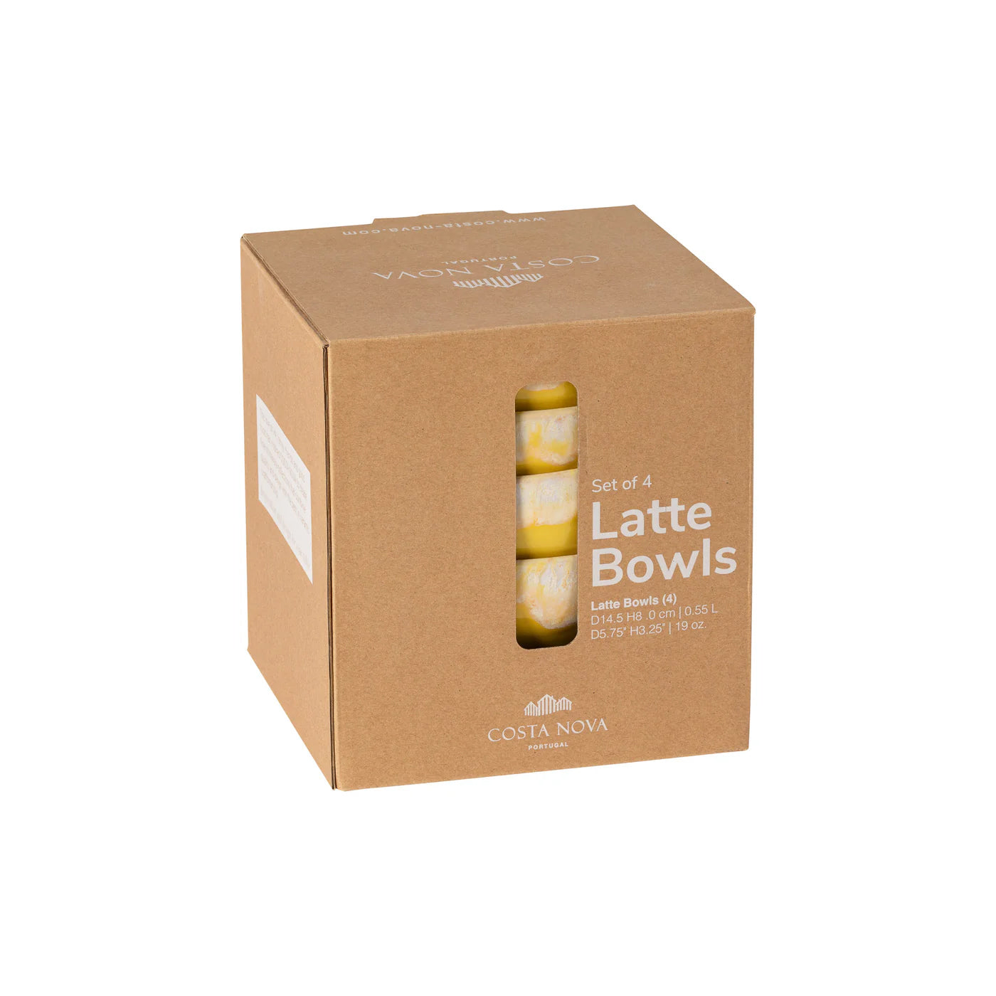 Set 4 Latte Bowls Amarillo