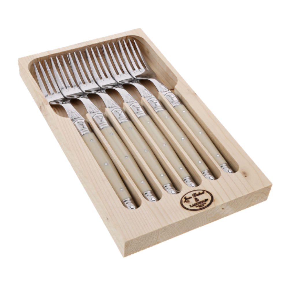 Laguiole Set 6 Tenedores Ivory Jean Dubost