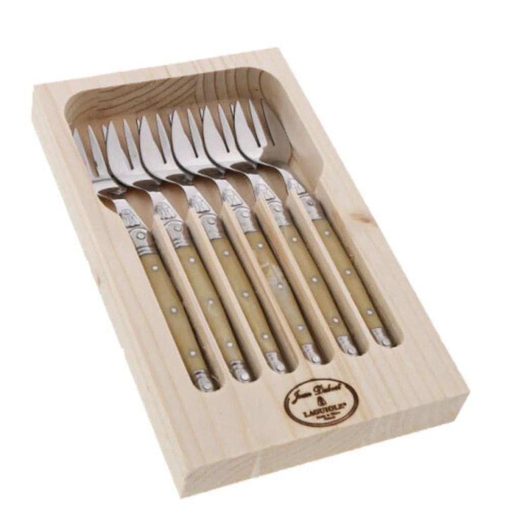 Laguiole Set 6 tenedores Torta Mármol Jean Dubost
