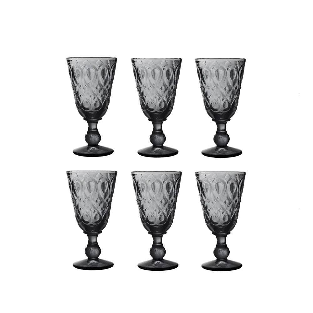 SET 6 COPAS LYONNAIS GRIS 230ML