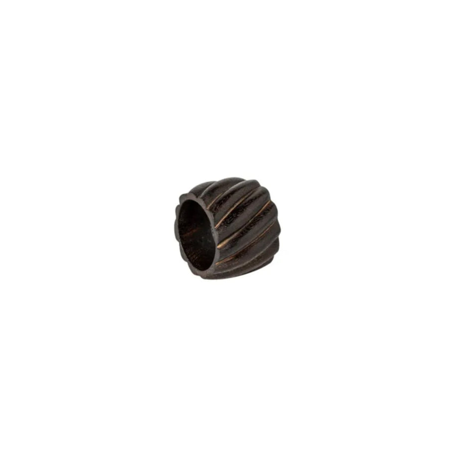 Set 4 Anillos para Servilleta Madera Oscura