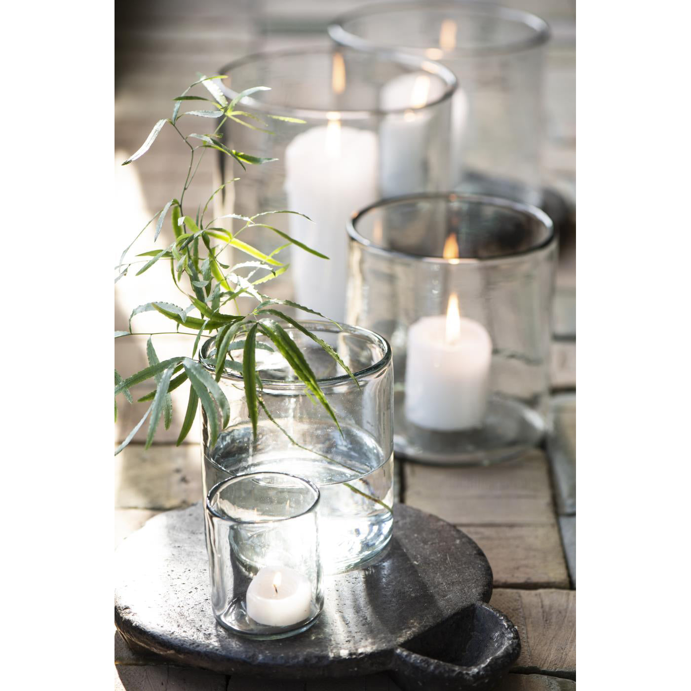 Florero Hurricane Handblown H: 18 , Ø: 21cm