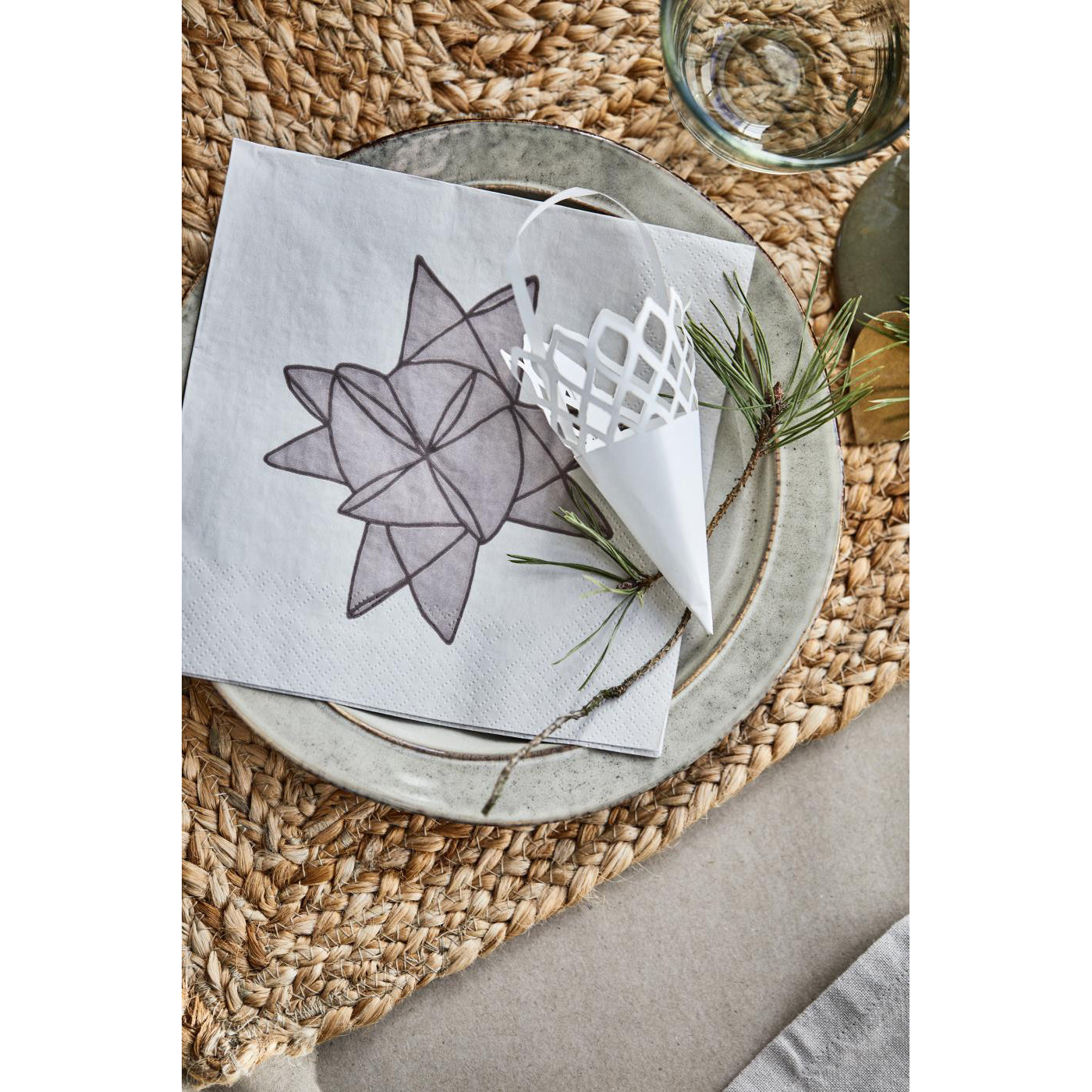 Servilletas con diseño Estrella Navidad / 20 unidades