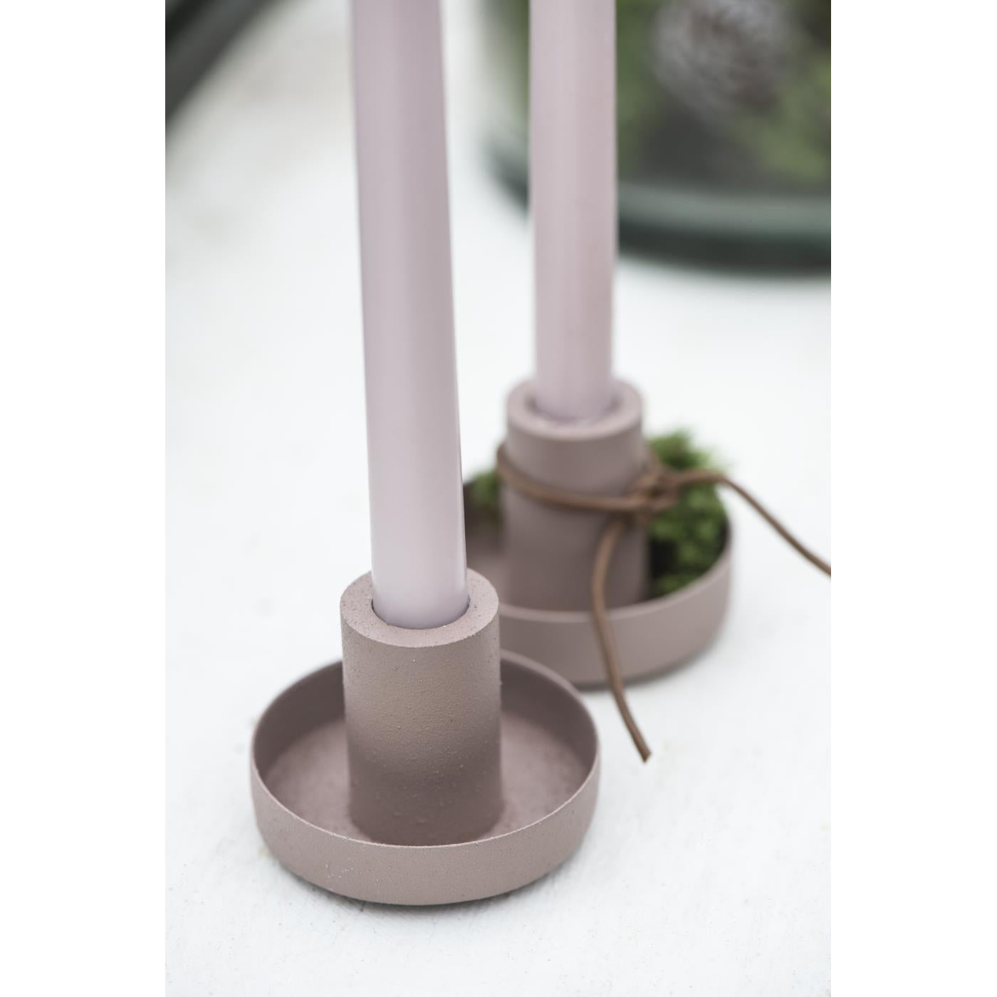 Candelabro Metálico Taper Malva Small