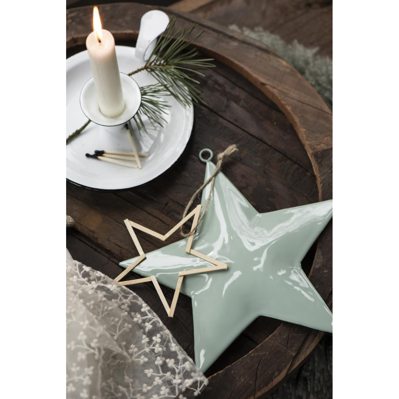 Adorno Árbol Navidad Estrella Menta