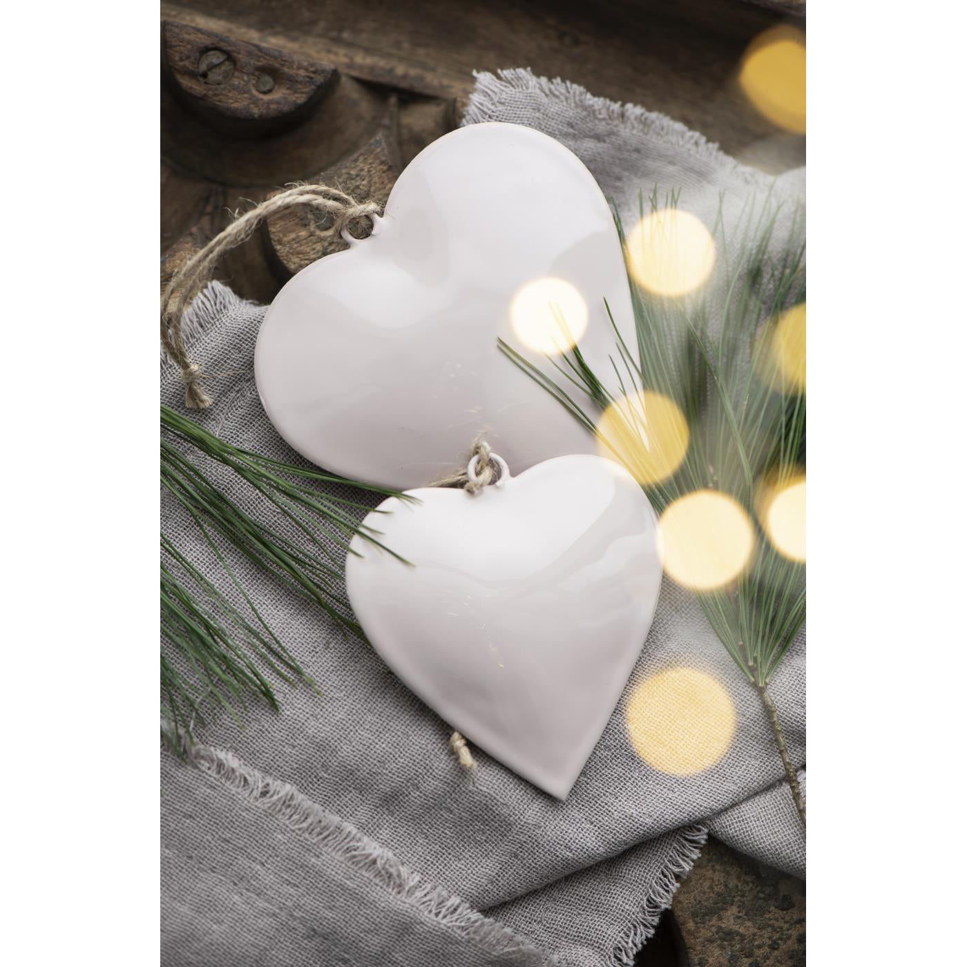 Adorno Corazon Navidad Rose