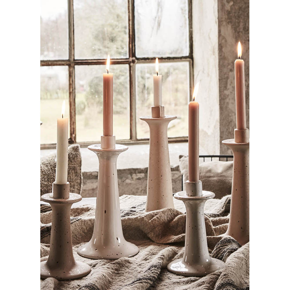 Portavela ELLA M Beige Ø14xH26 cm