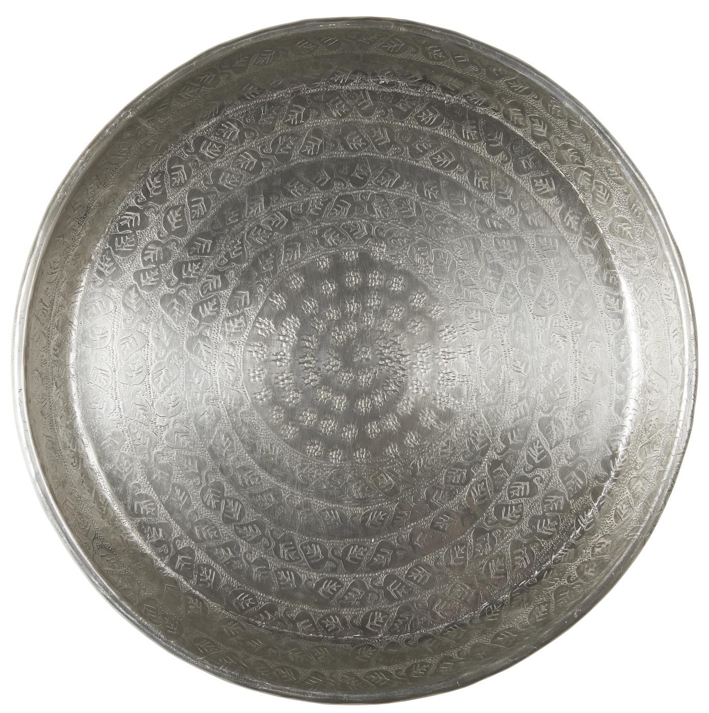 Bandeja Antique Plateada Diam 30 cm