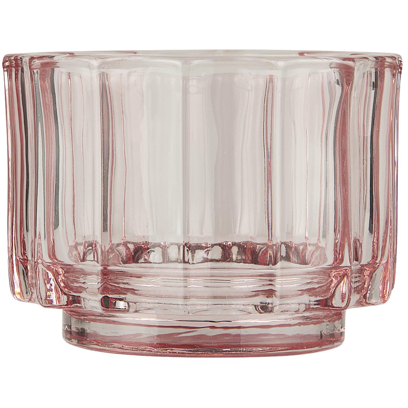 Portavela de Vidrio Rosado Valencia