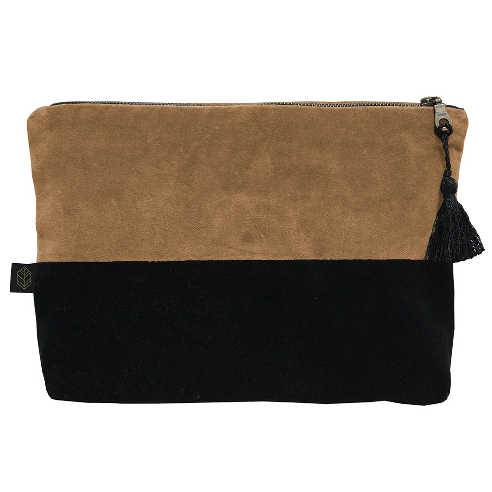 Estuche Pochette Delhi Velvet Tabac Large