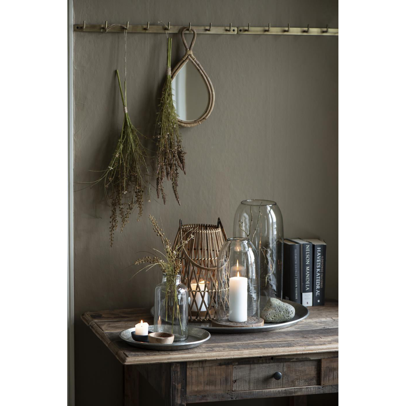 Bandeja Antique Plateada Diam 56 cm