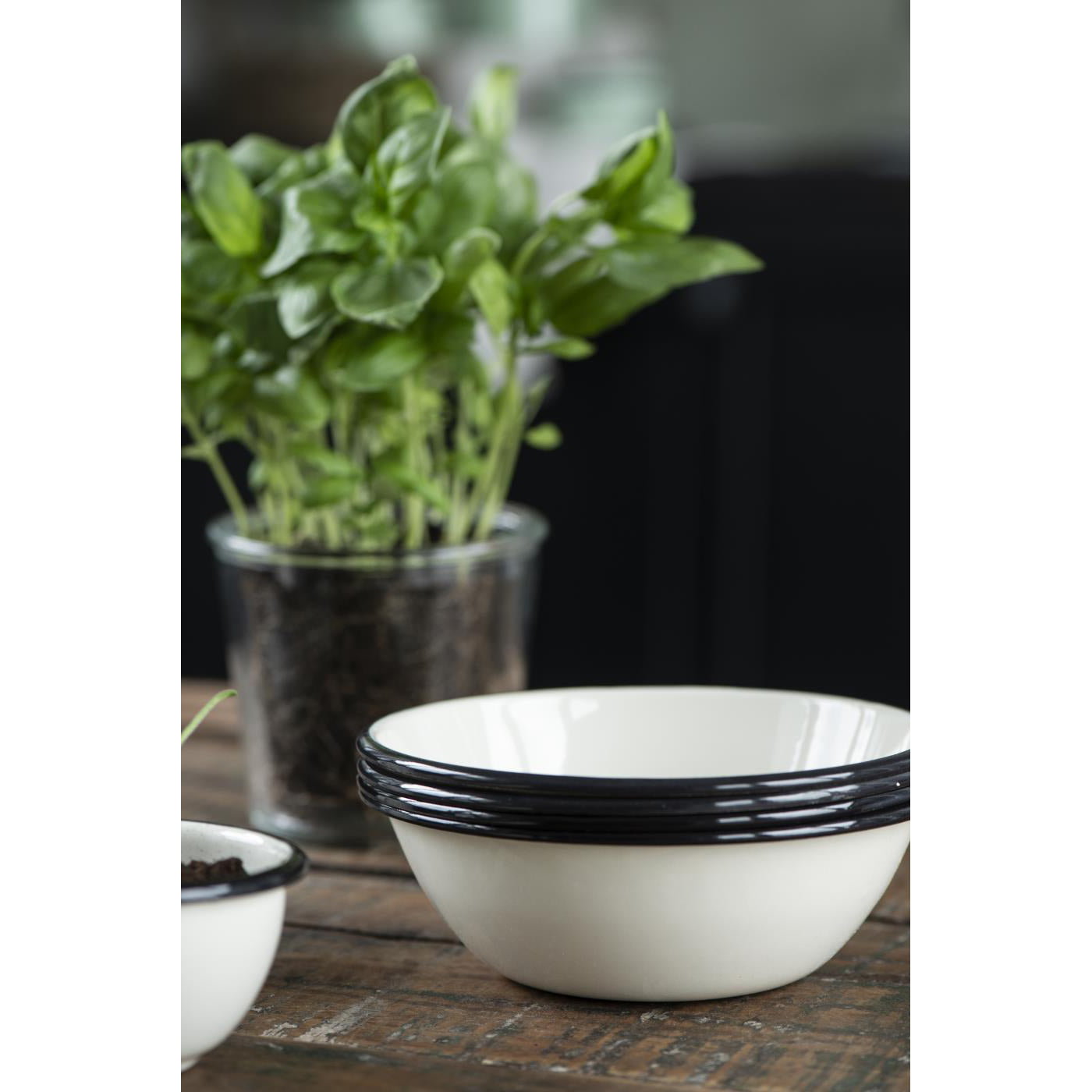 Bowl Enlozado Crema / Interior Blanco