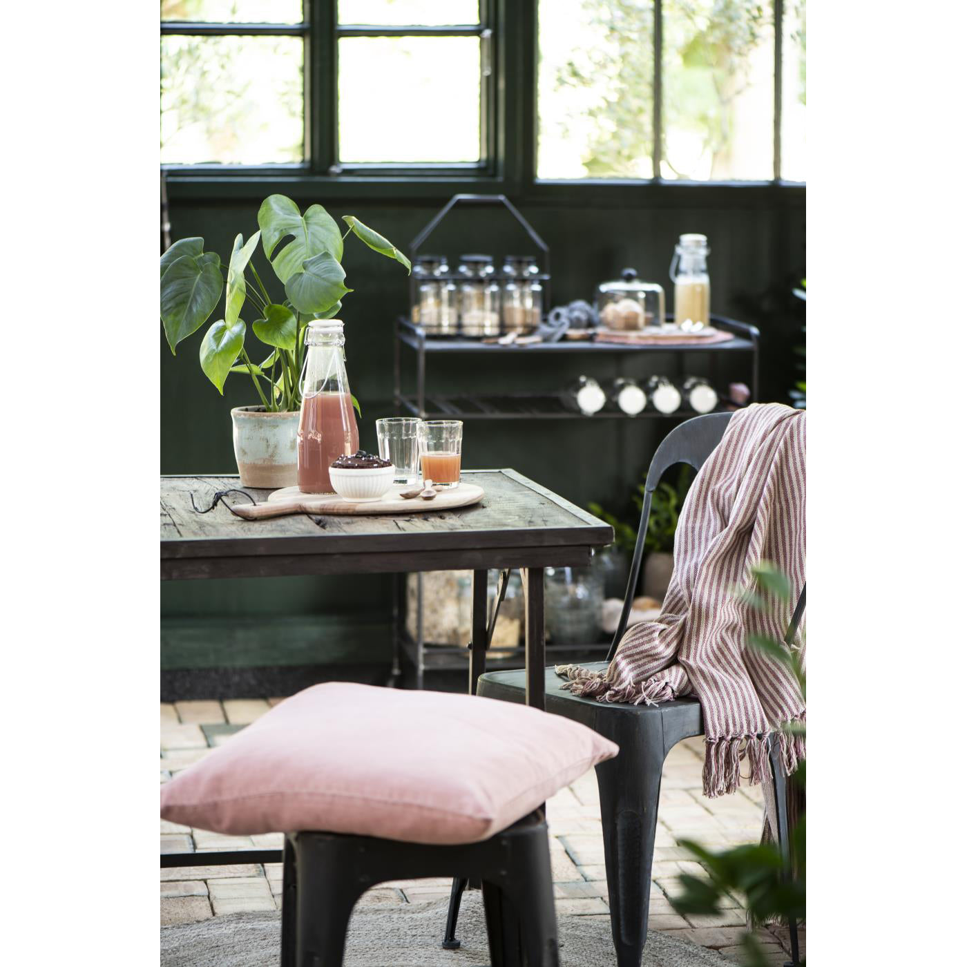 Mesa Madera con marco metálico