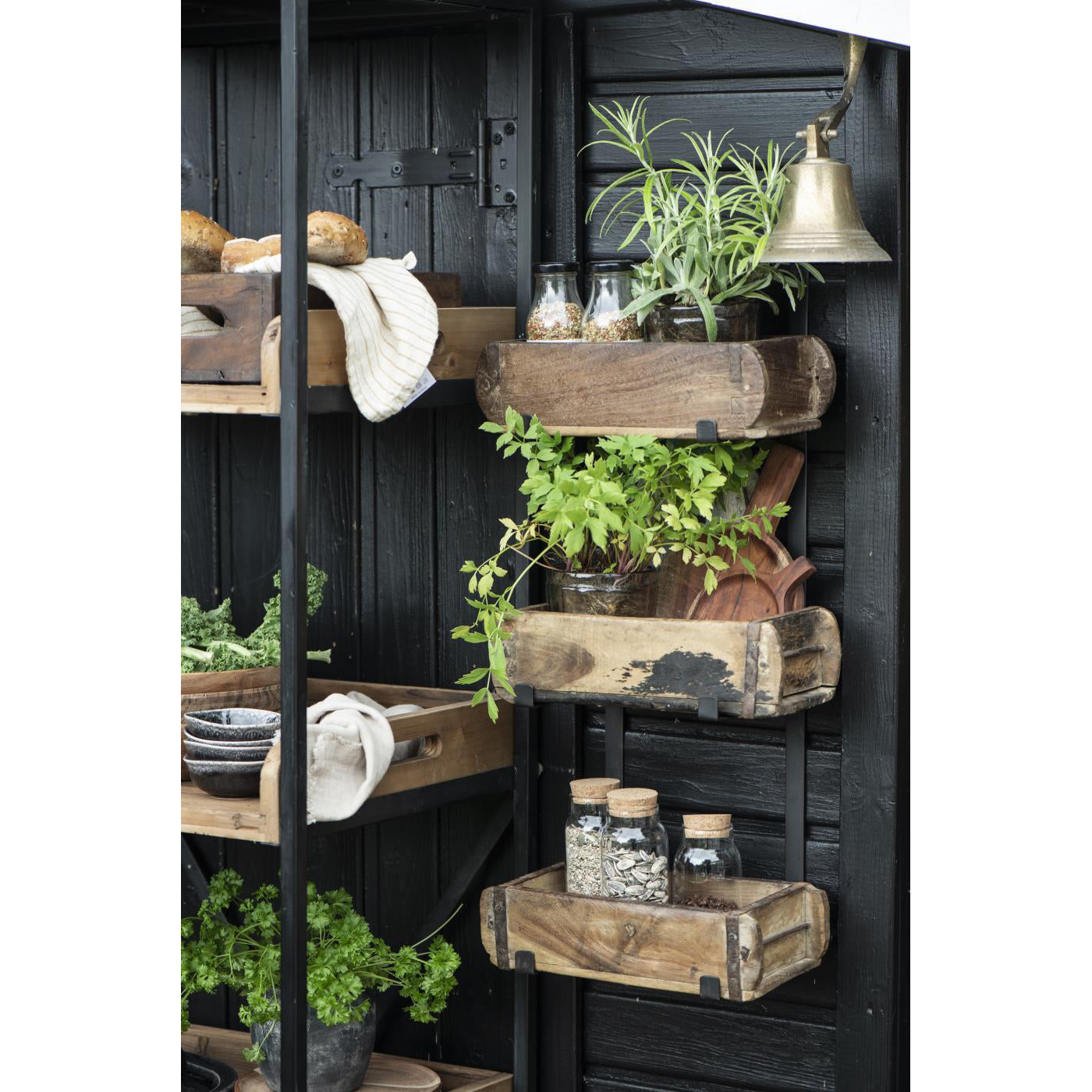 Repisa de pared para caja molde de ladrillo 3 niveles