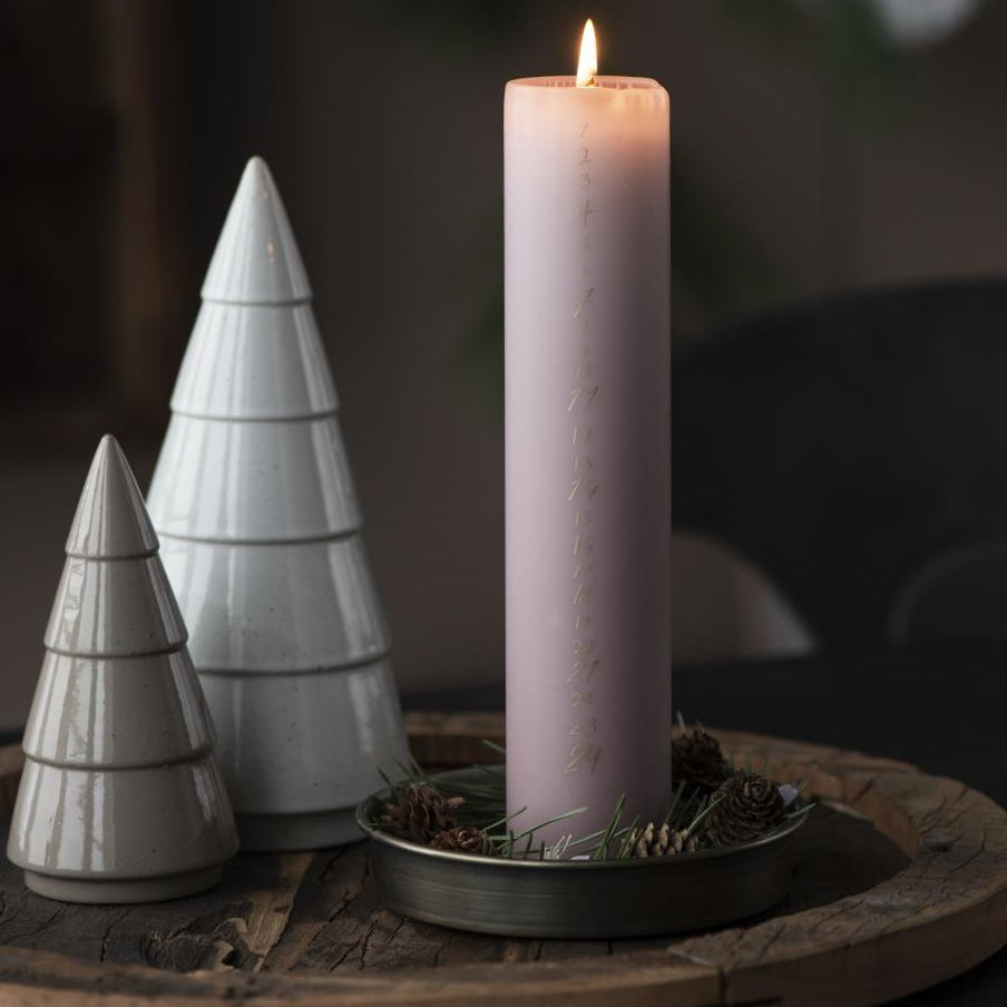 Bandeja Velas Gris 8 cm con Borde