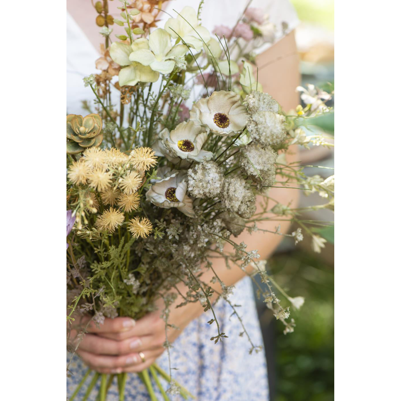 Flores Blancas/tonos Verdes 9821