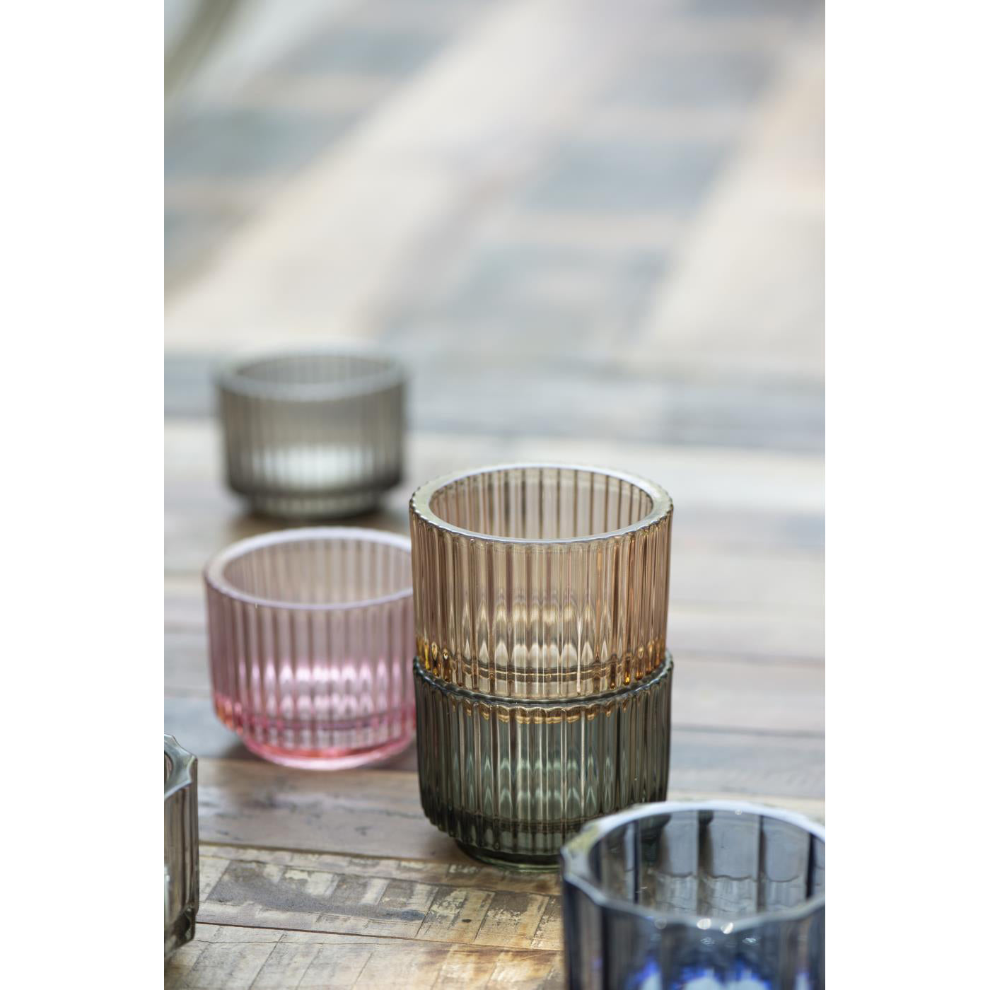 Portavela de Vidrio Pink Valencia