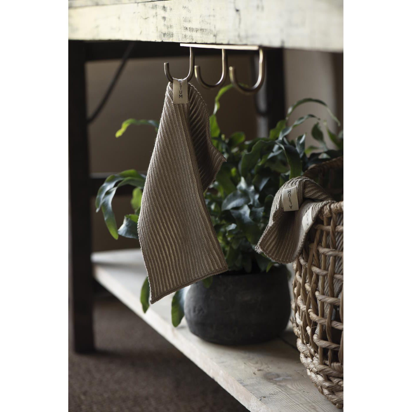 Rack para 3 ganchos latón envejecido