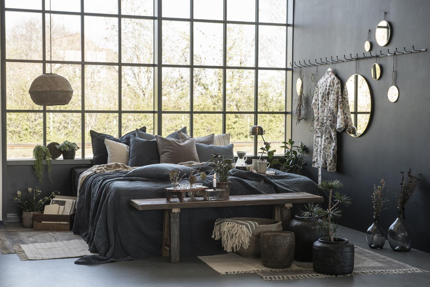 Espejo Redondo Borde Metálico Diam. 60 cm